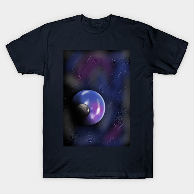 Lonely death star T-Shirt by thearkhive